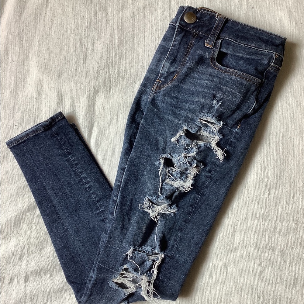 American Eagle Outfitters Distressed 360 Super Stretch Jeggings